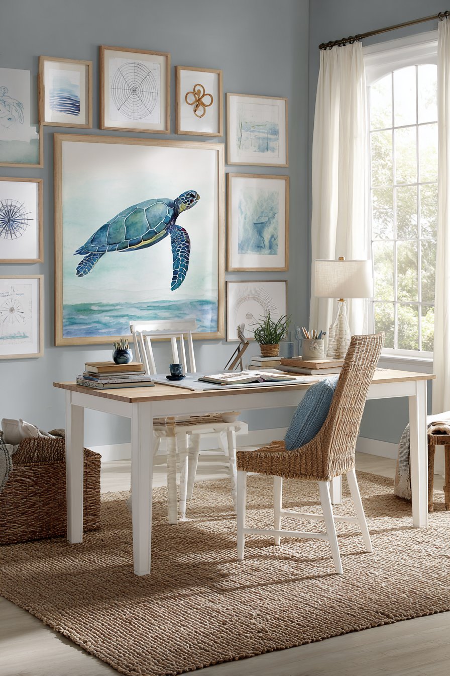 Ocean-Inspired Gallery Wall