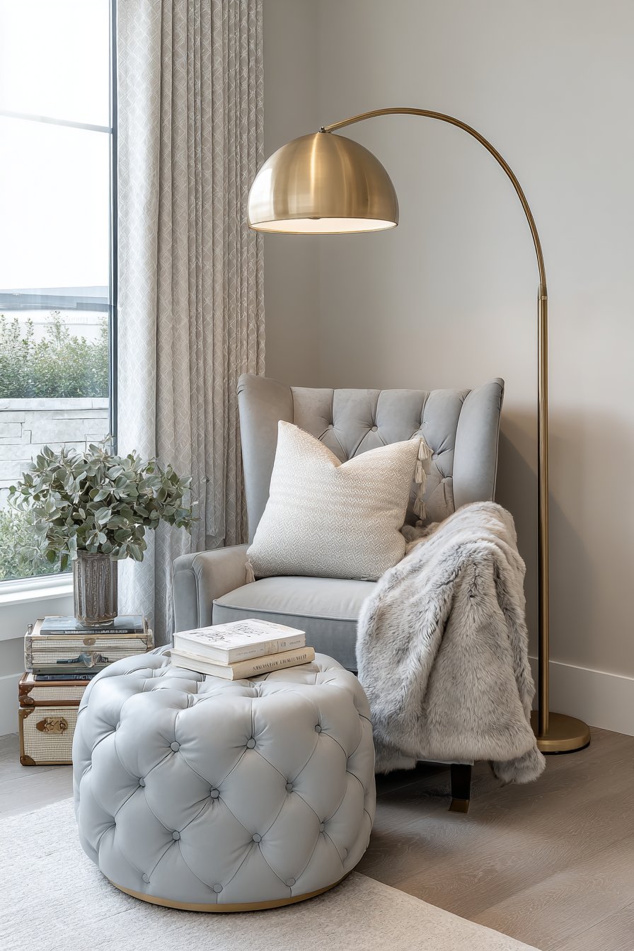 Reupholstered Wingback with Mixed Textiles