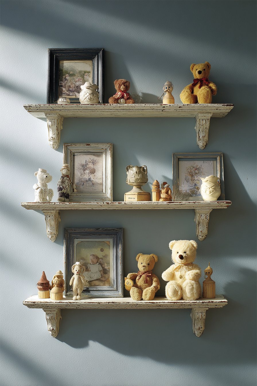 Wall-Mounted Display Shelf