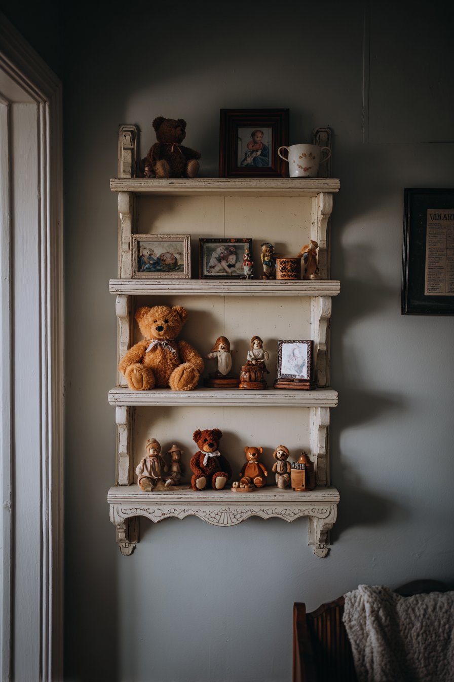 Wall-Mounted Display Shelf