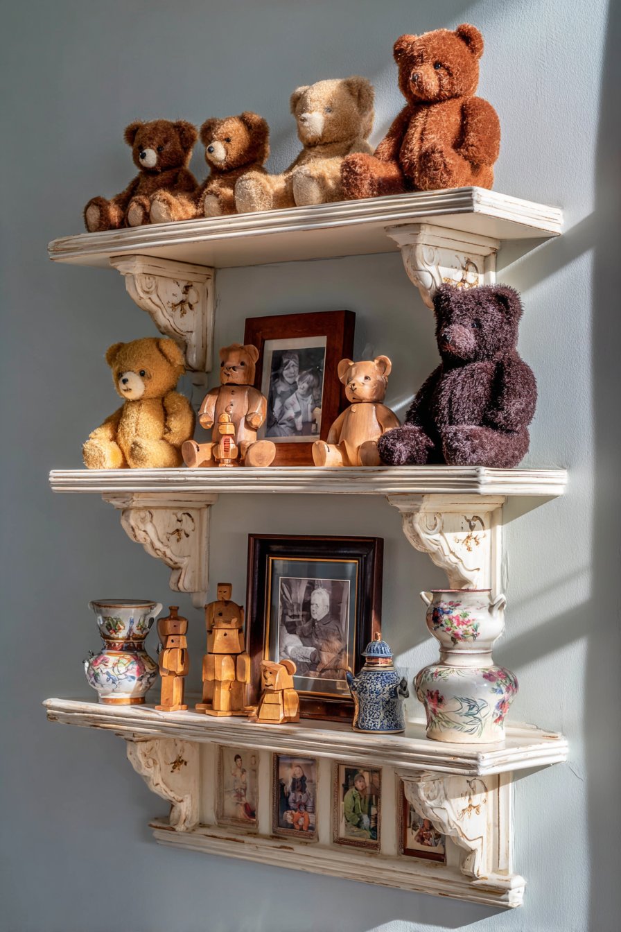 Wall-Mounted Display Shelf