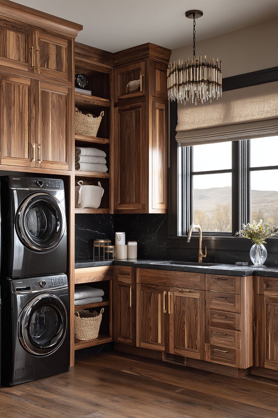 Luxury Walnut with Temperature-Controlled Storage