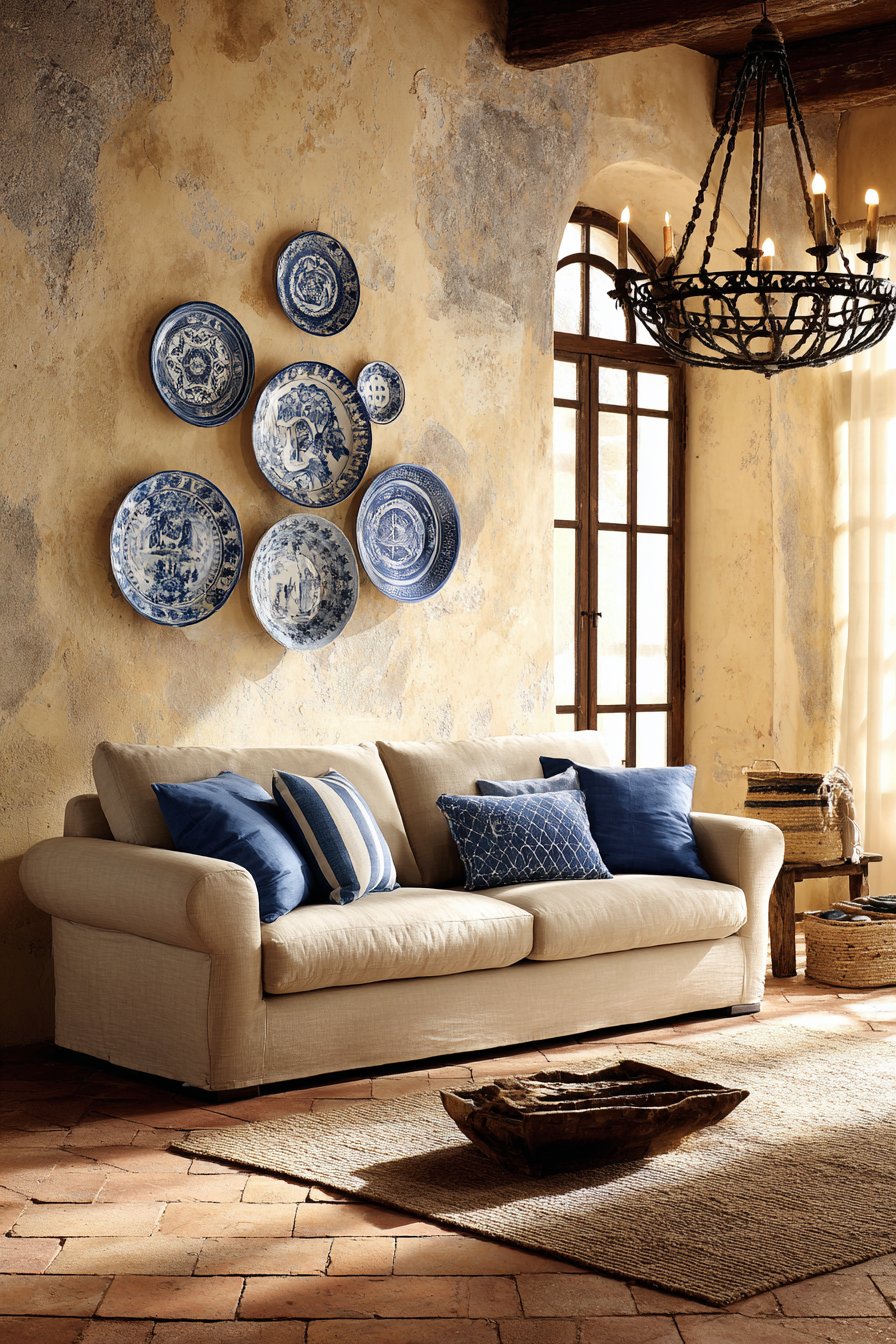 Mediterranean Decorative Ceramic Plate Display