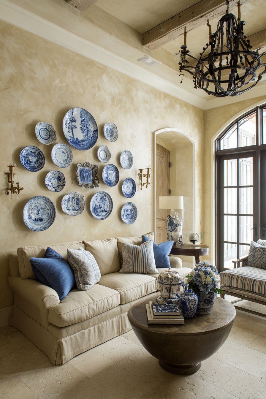 Mediterranean Decorative Ceramic Plate Display