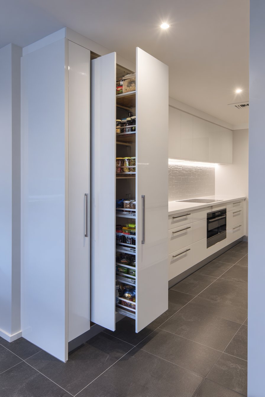 Vertical Storage with Pull-Out Pantry Units