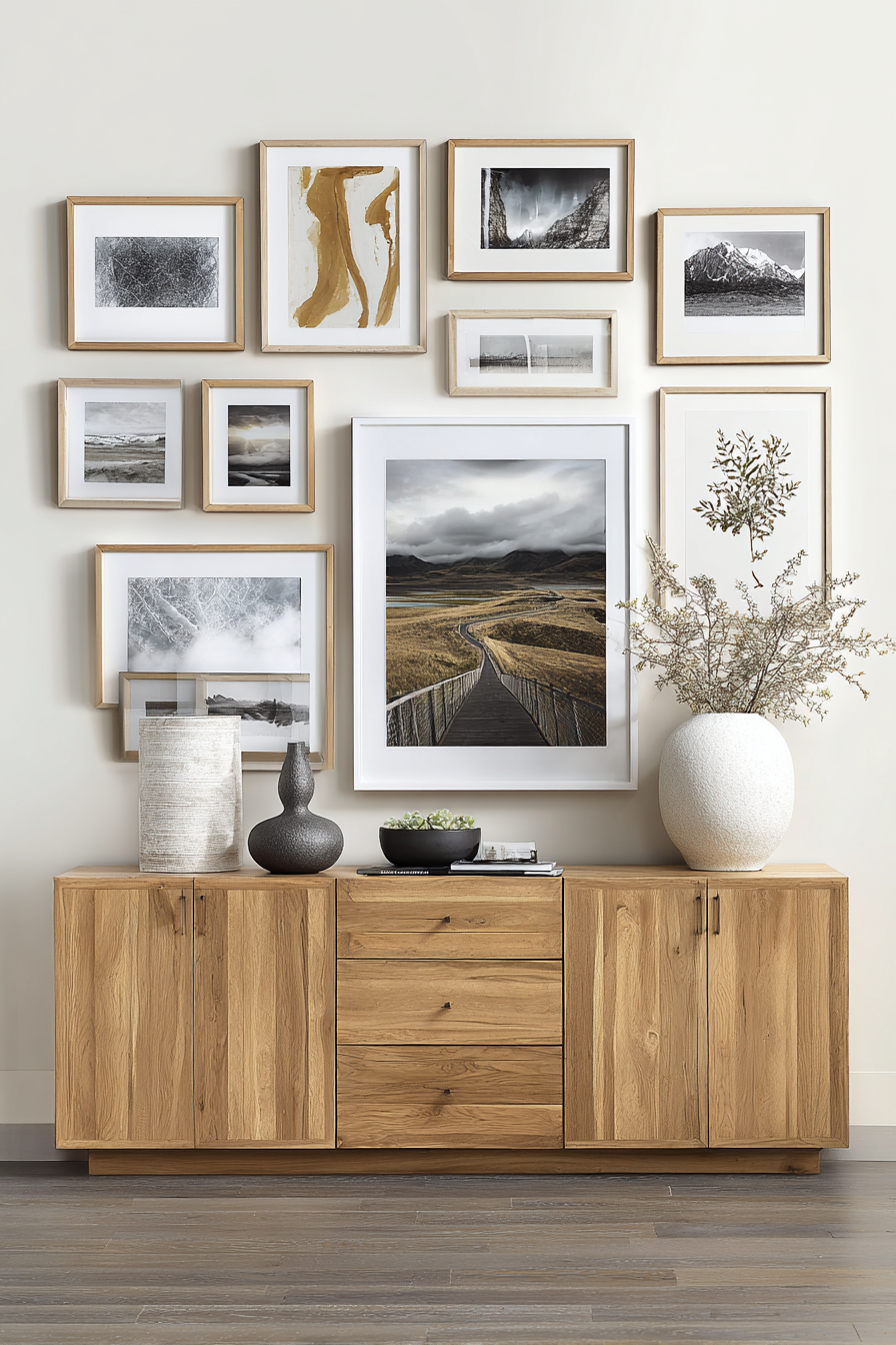 Cohesive Neutral Gallery Wall