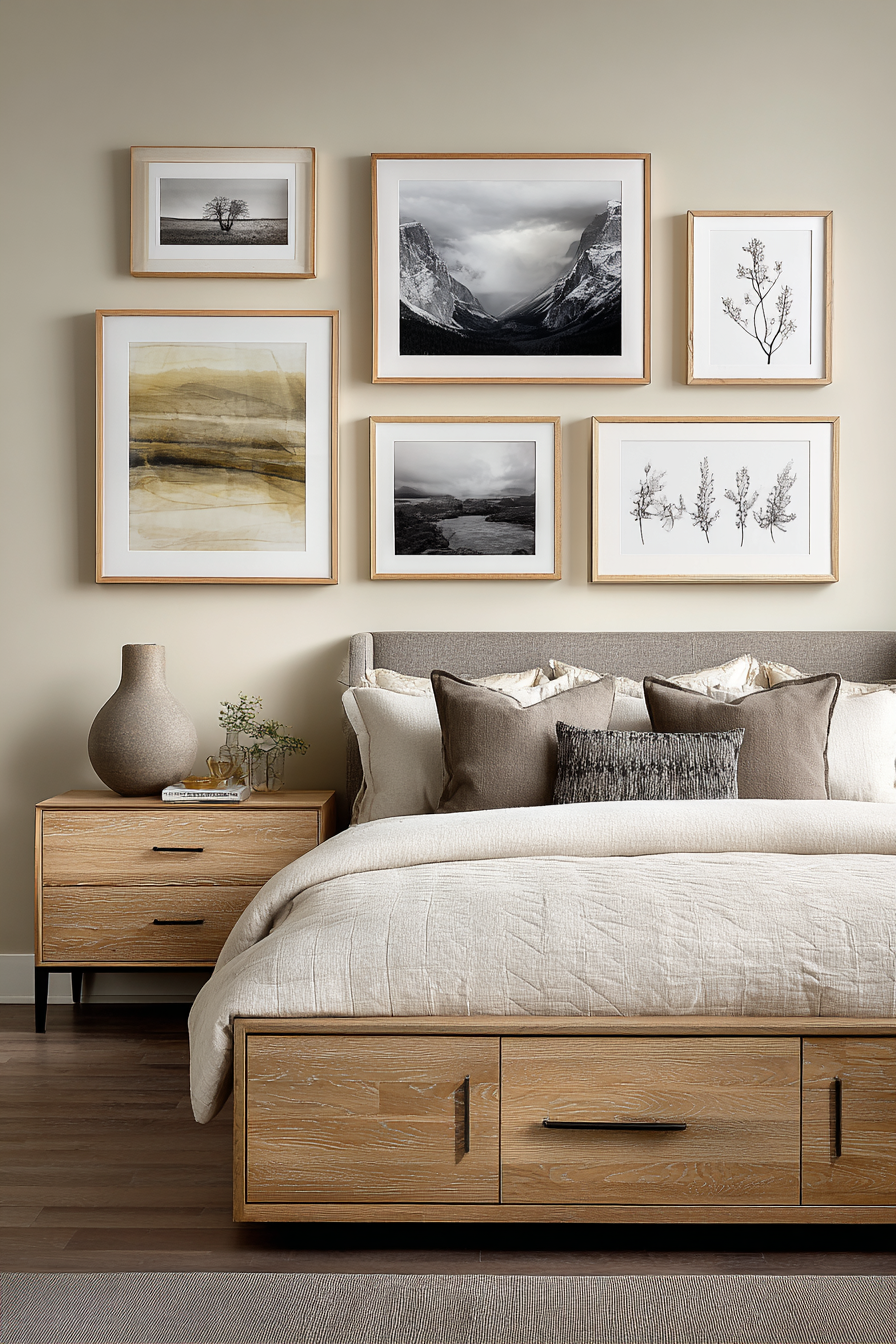 Cohesive Neutral Gallery Wall