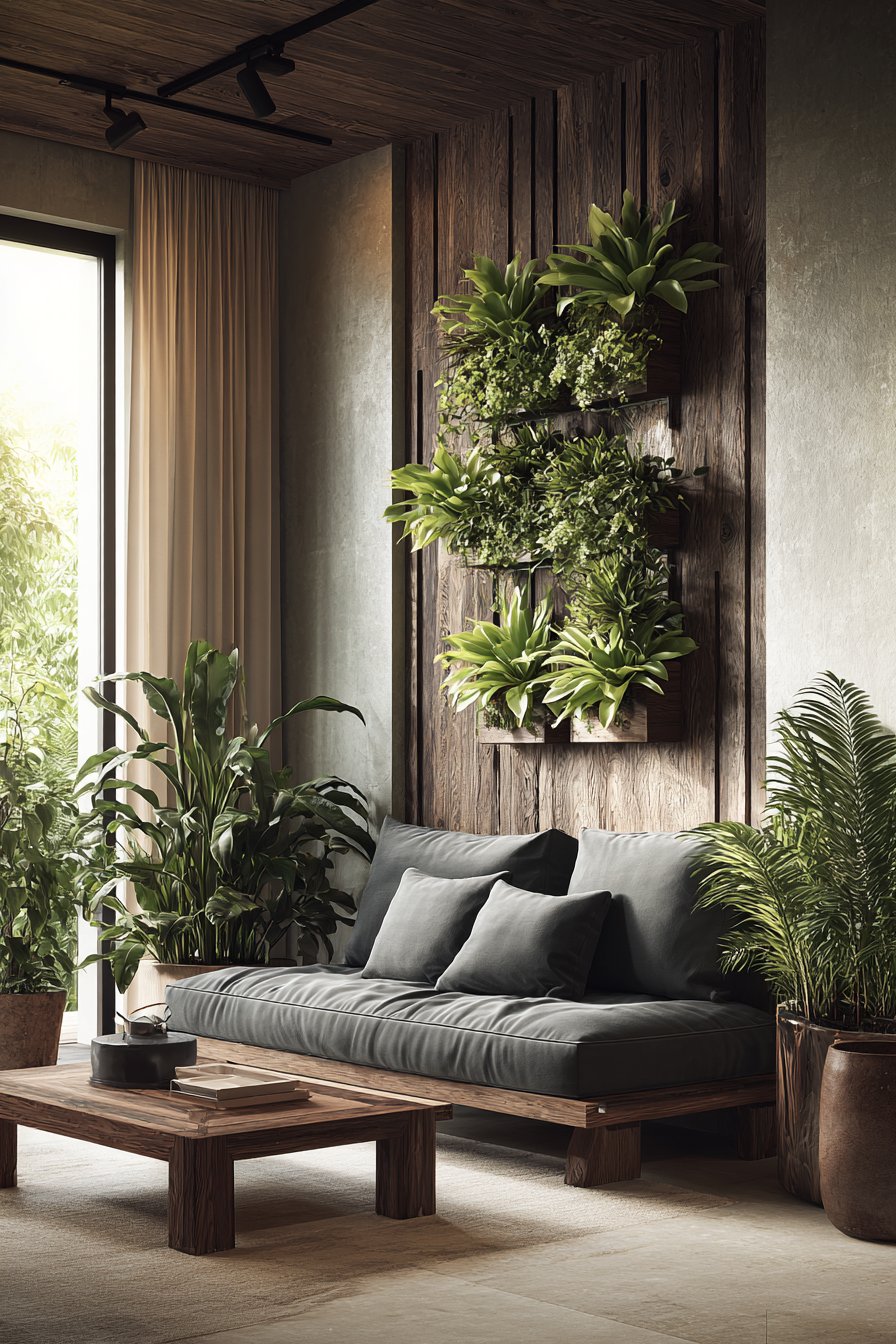 Mounted Staghorn Fern Feature Wall