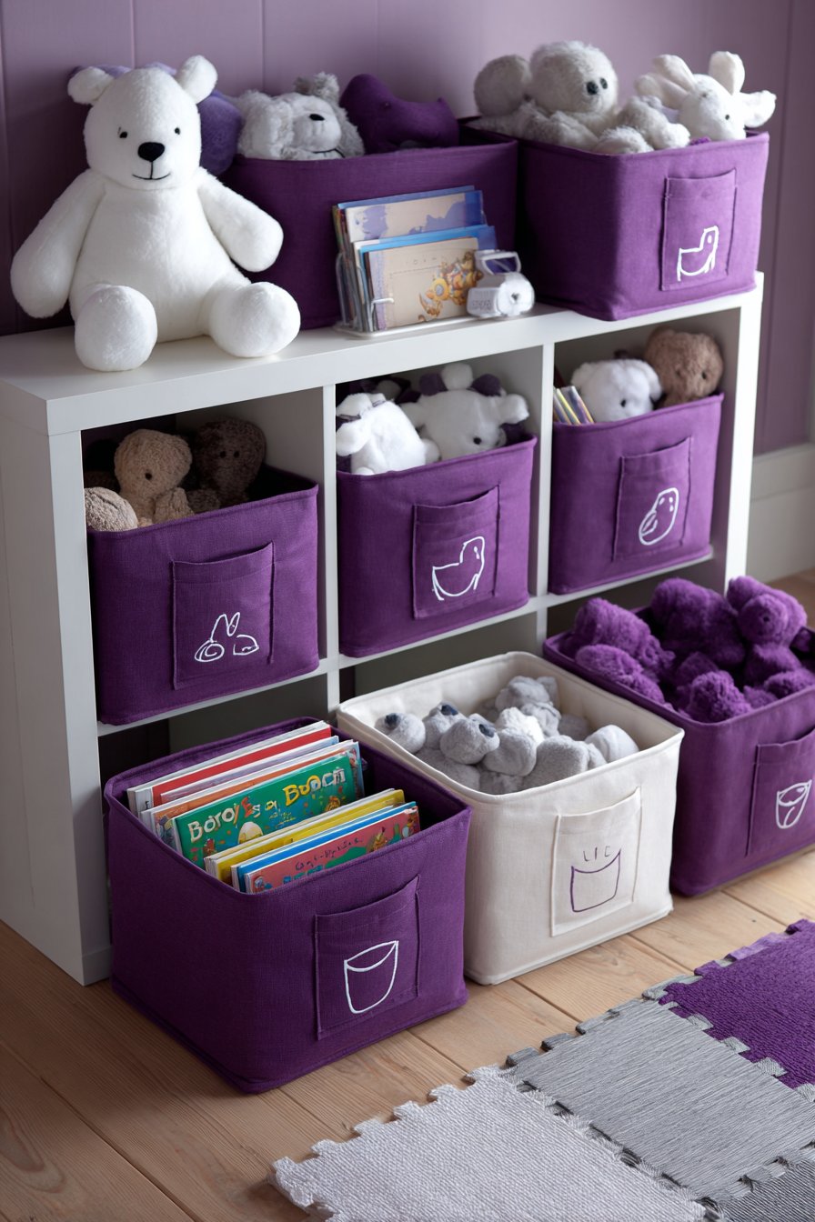 Accessible Toy Storage with Labeled Bins
