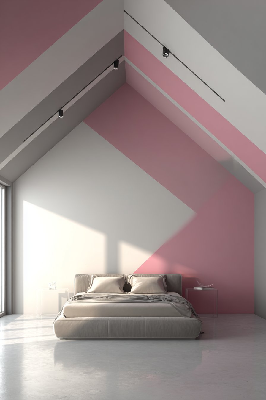 Geometric Color-Blocked Paint Treatment