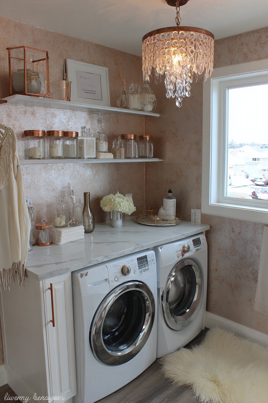 Glamorous Metallics with Marble-Look Quartz