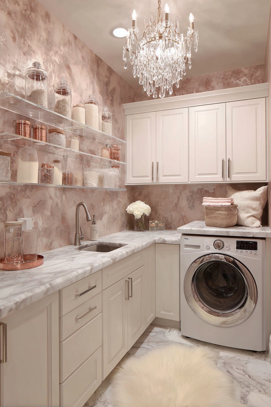 Glamorous Metallics with Marble-Look Quartz