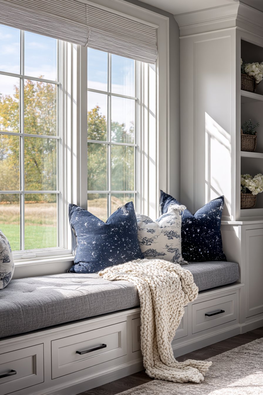 Built-In Window Seat with Storage