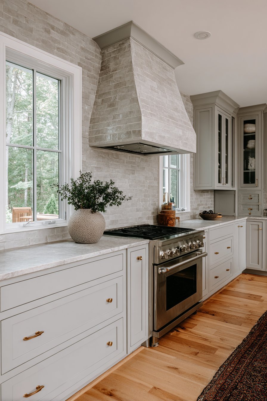 Artisanal Zellige Tile Range Hood