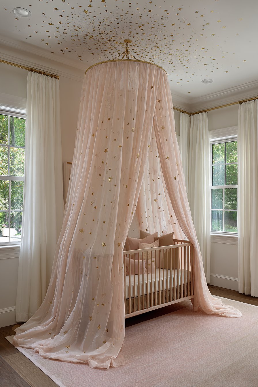 Blush Pink Canopy Drama