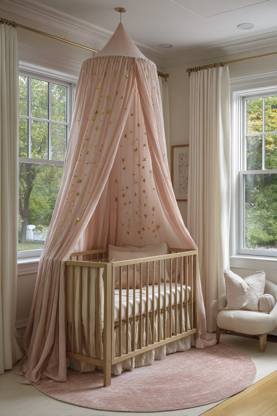 Blush Pink Canopy Drama
