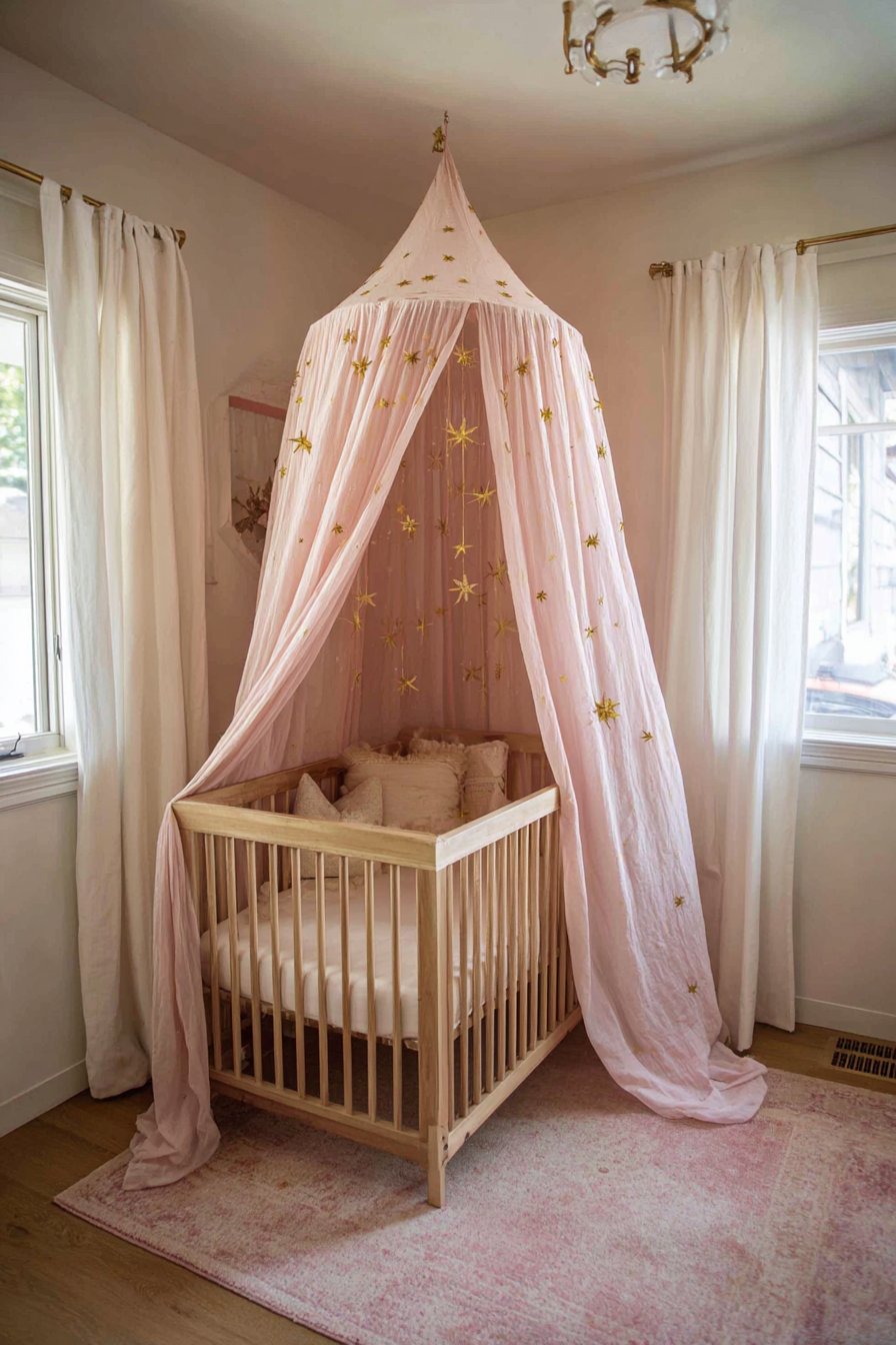 Blush Pink Canopy Drama