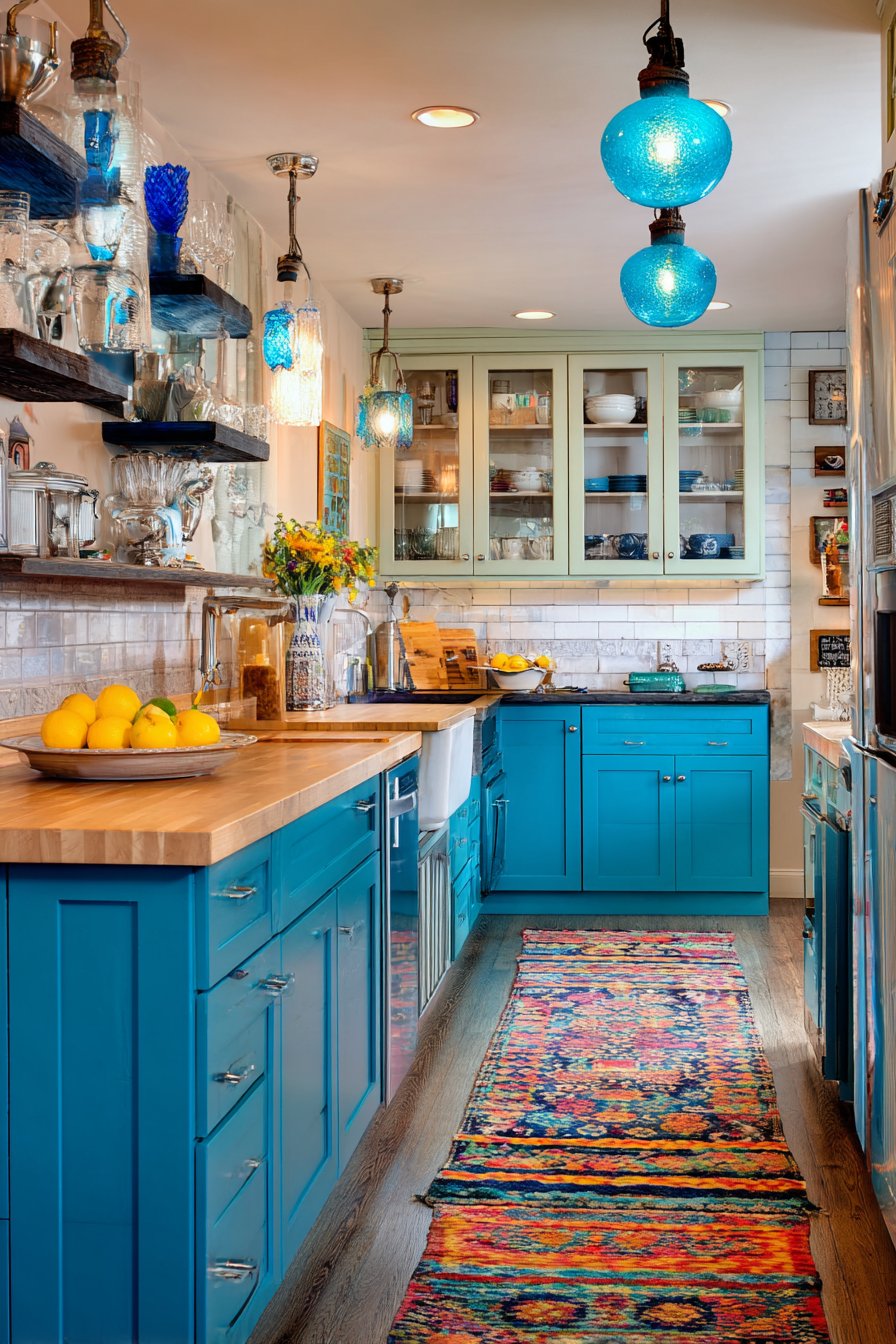 Eclectic Mix Blue Multi-Tone Kitchen