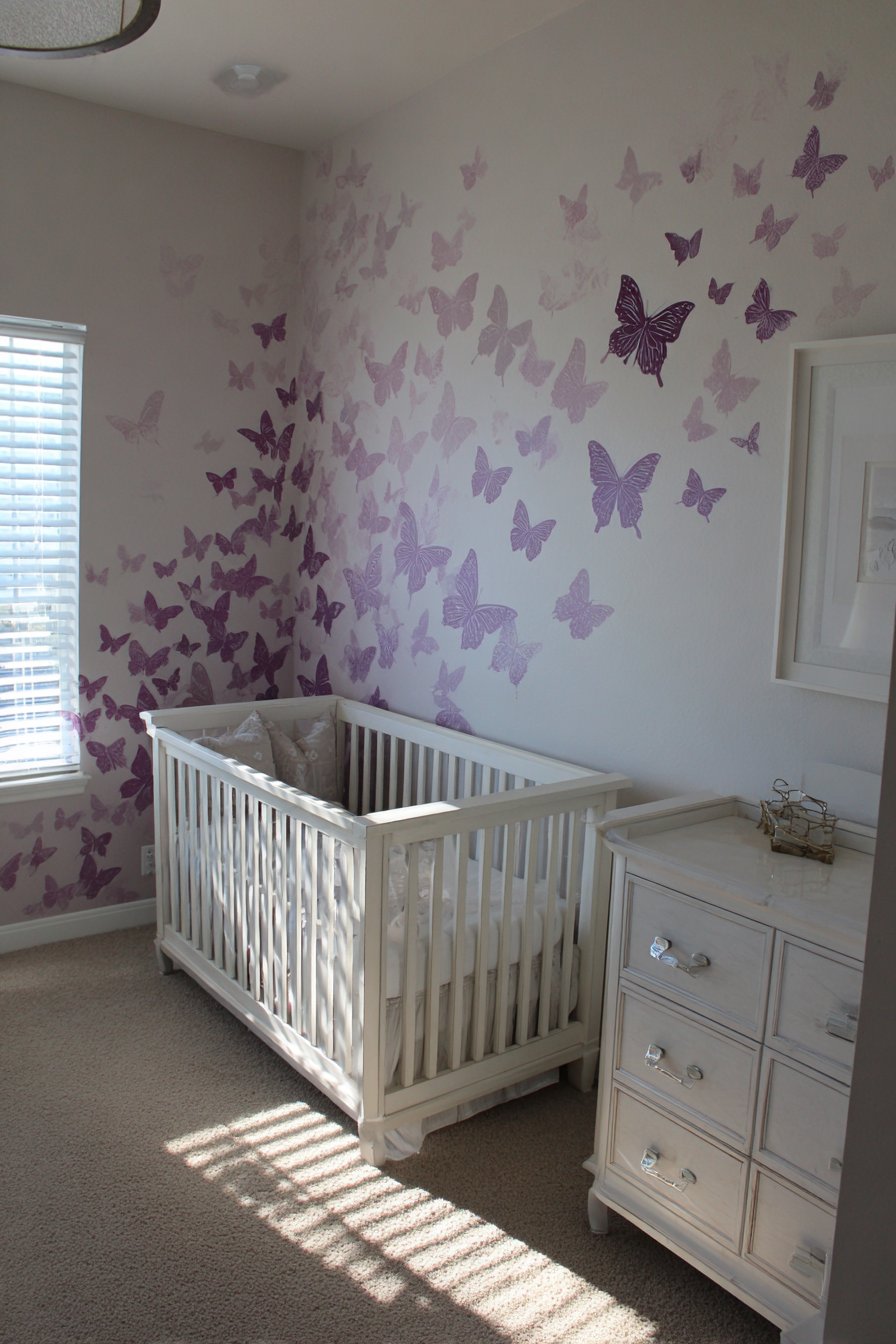 Ombre Painted Butterfly Flight Path