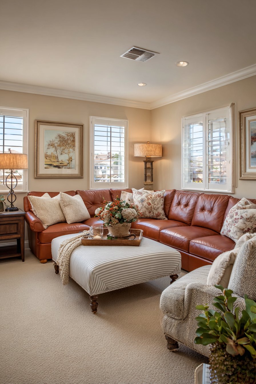 Leather Sectional Gathering