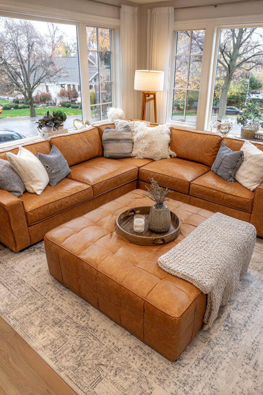 Leather Sectional Gathering