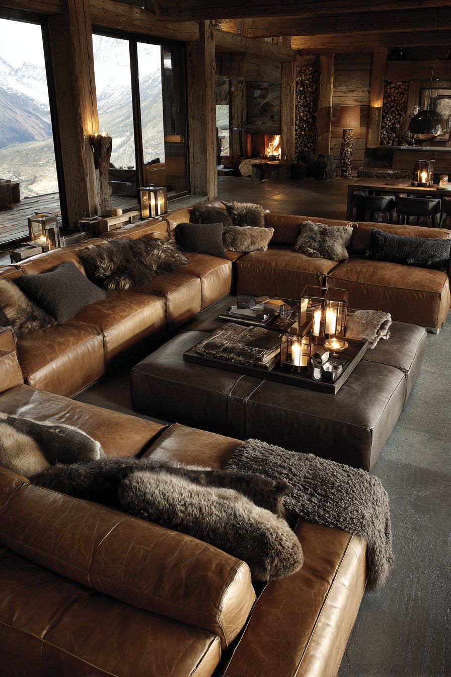 Leather Sectional Gathering
