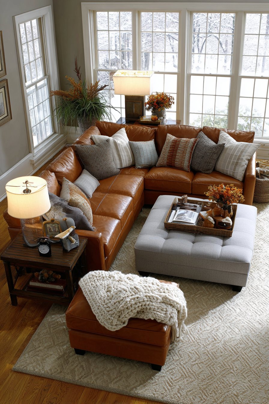 Leather Sectional Gathering