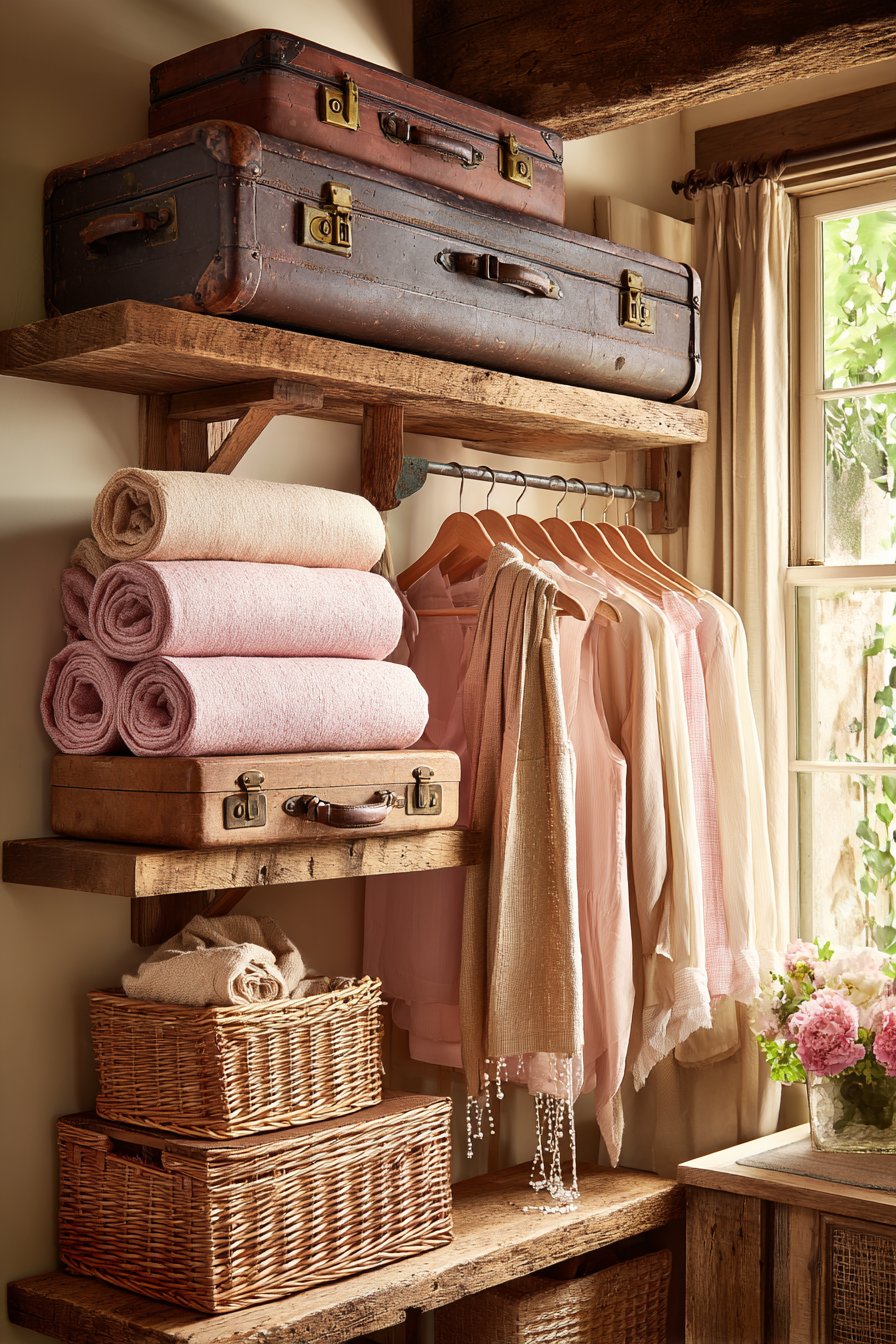 Reclaimed Barn Wood Closet Organization