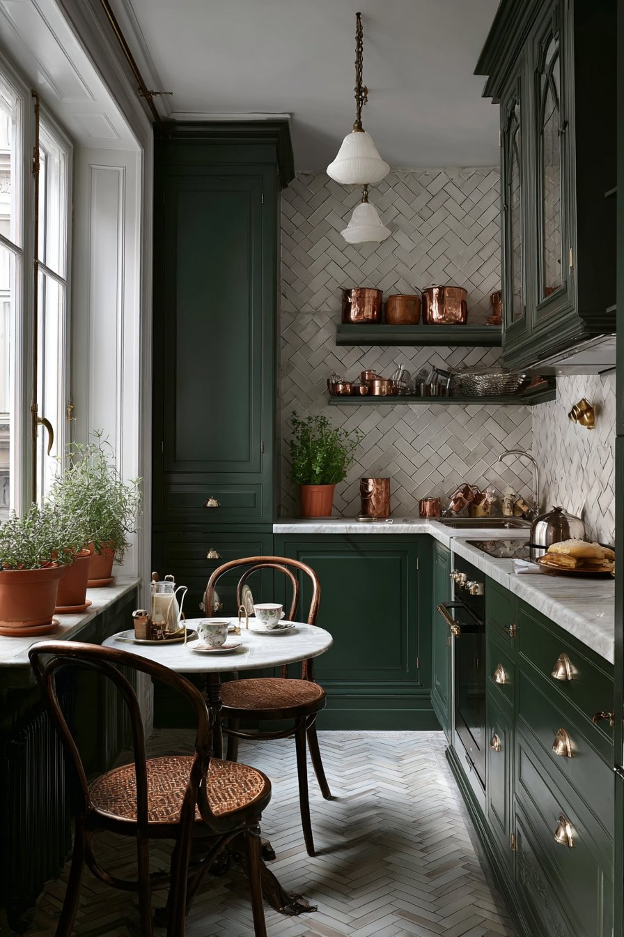 Forest Green Jewel-Box Kitchen