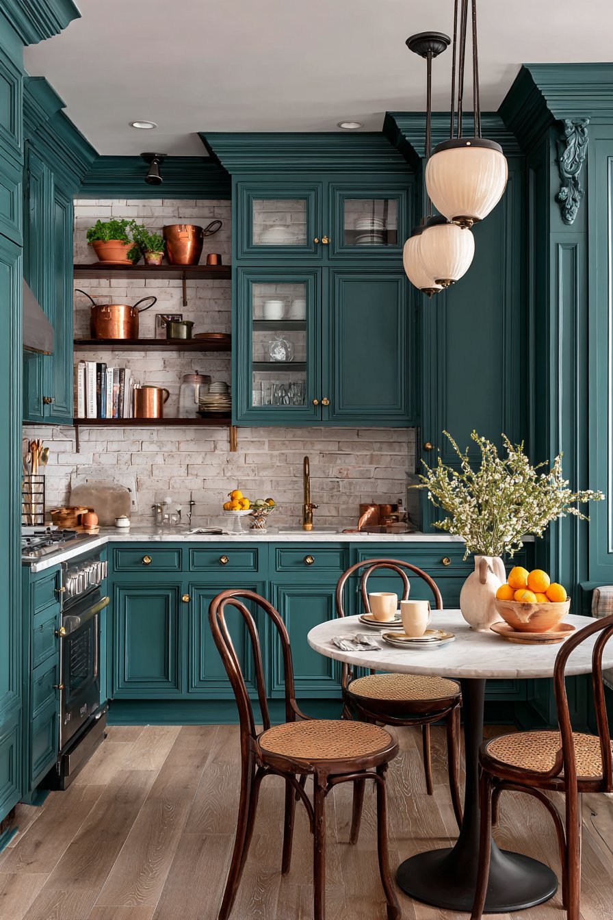 Forest Green Jewel-Box Kitchen