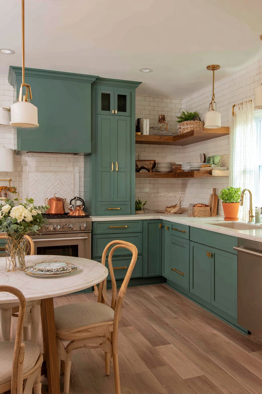 Forest Green Jewel-Box Kitchen