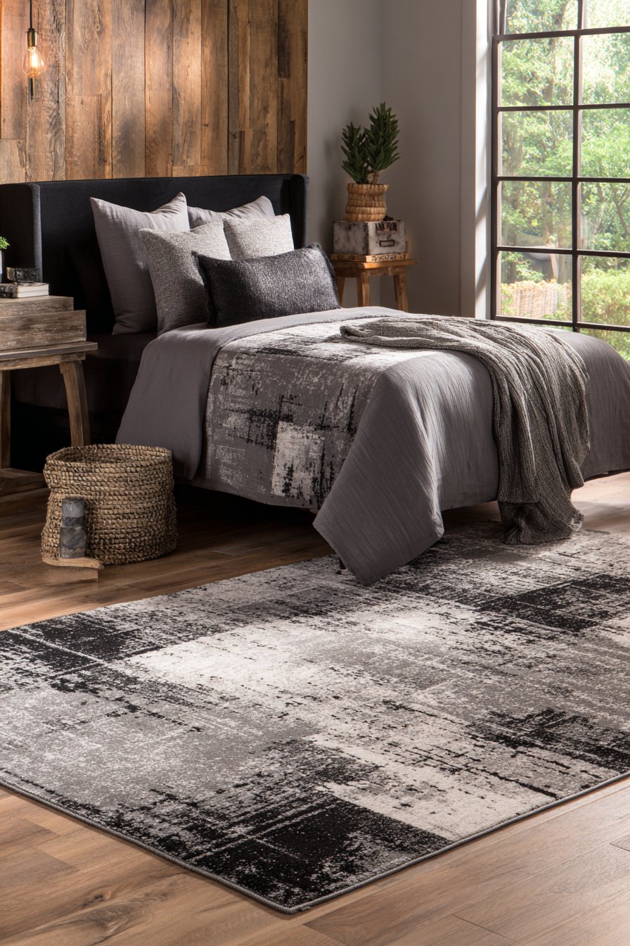 Abstract Pattern Area Rug Foundation