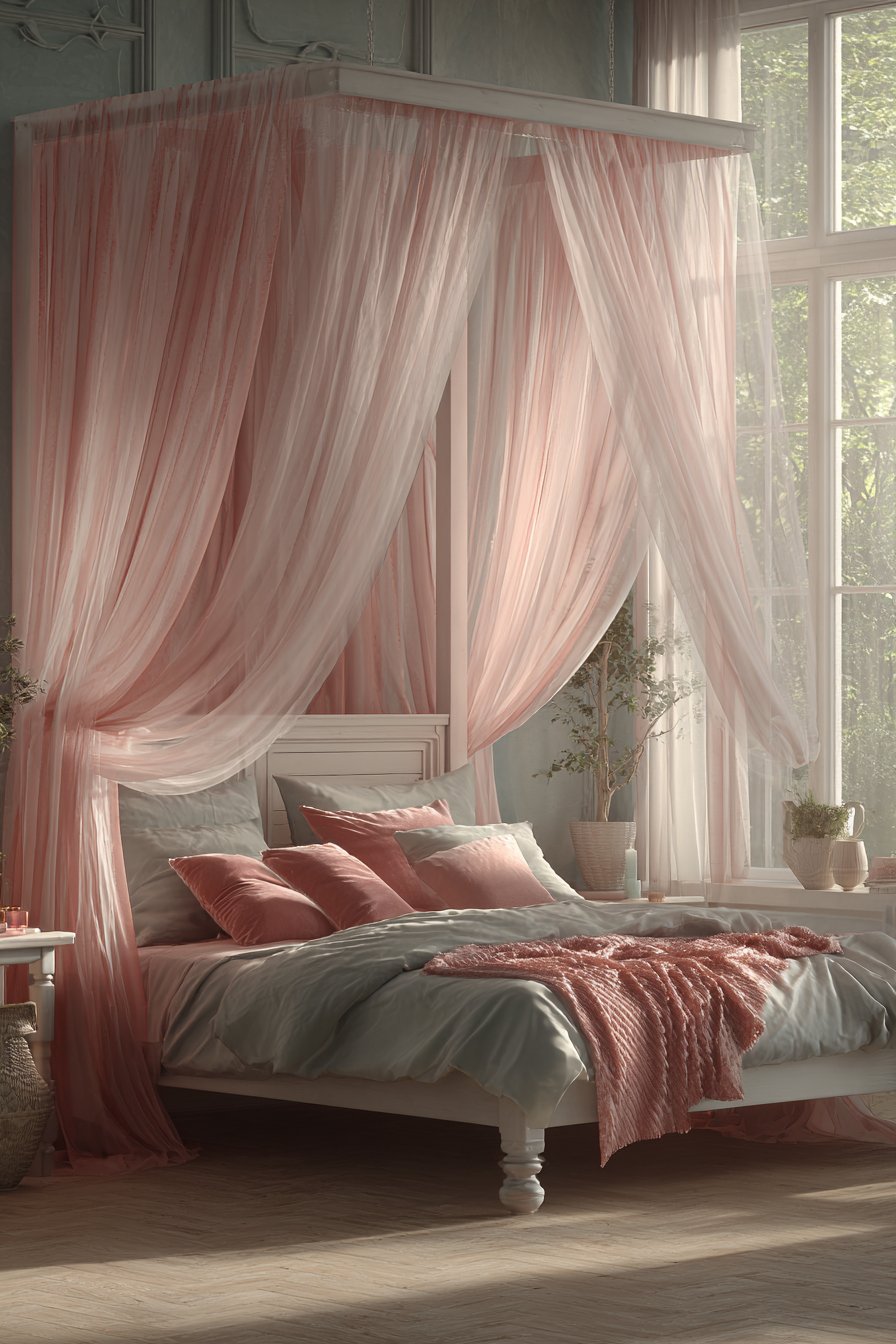 Romantic Four-Poster Canopy