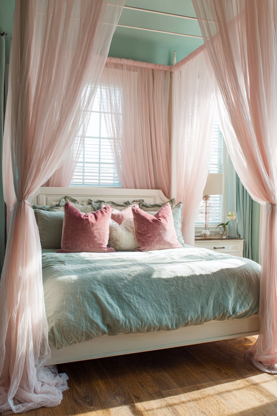 Romantic Four-Poster Canopy