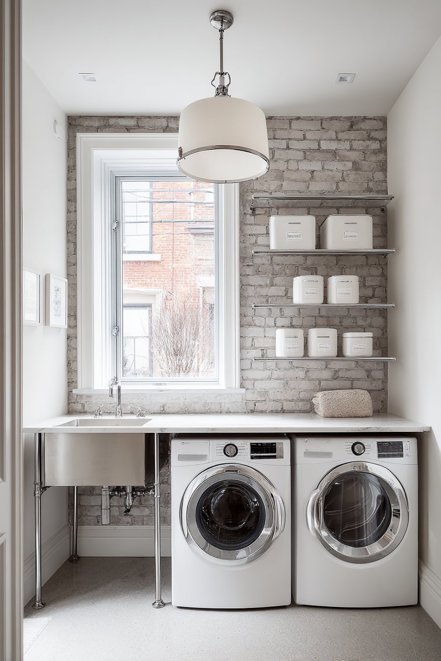 Exposed Brick with Industrial Elements