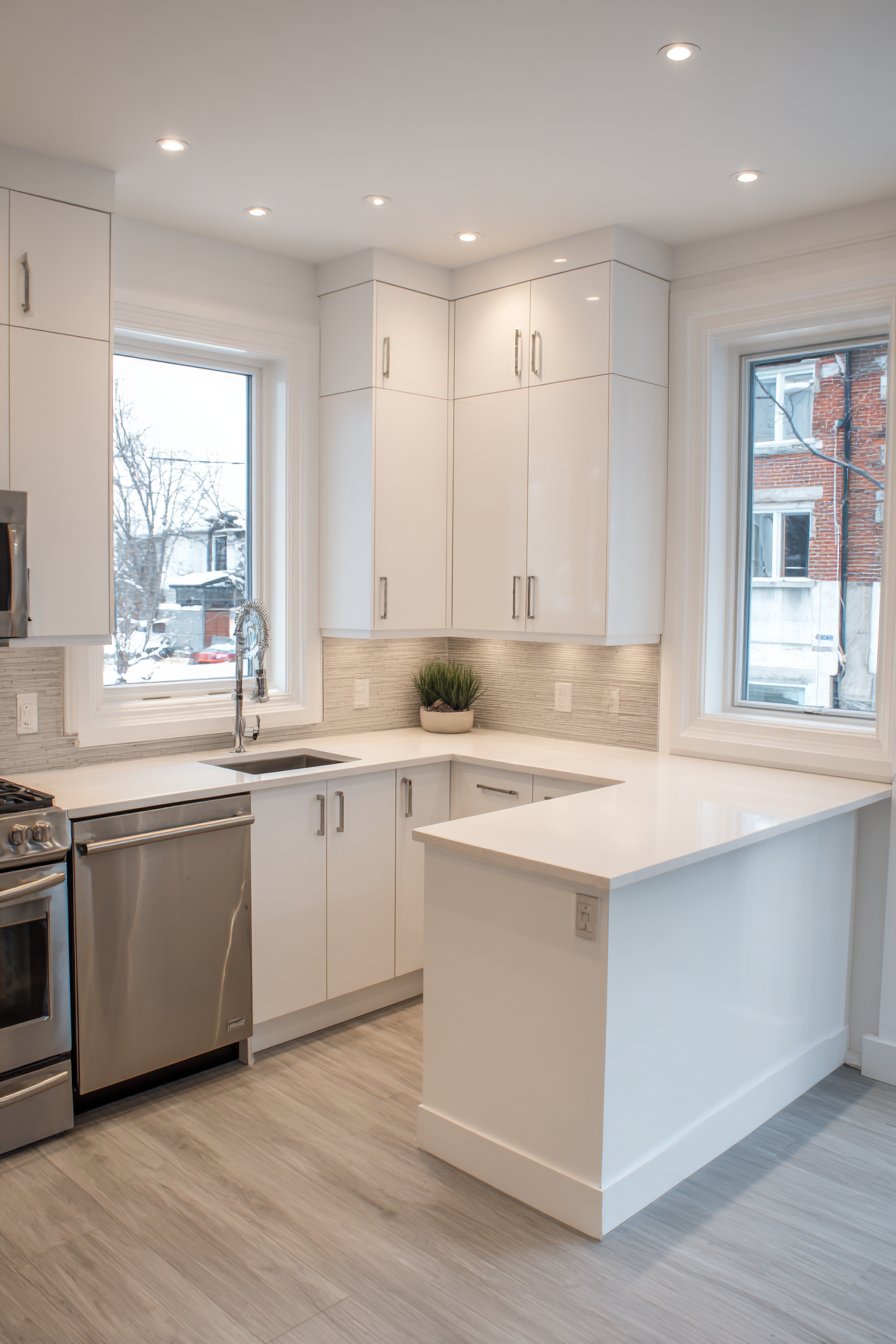 Compact L-Shaped Layout with Corner Solutions