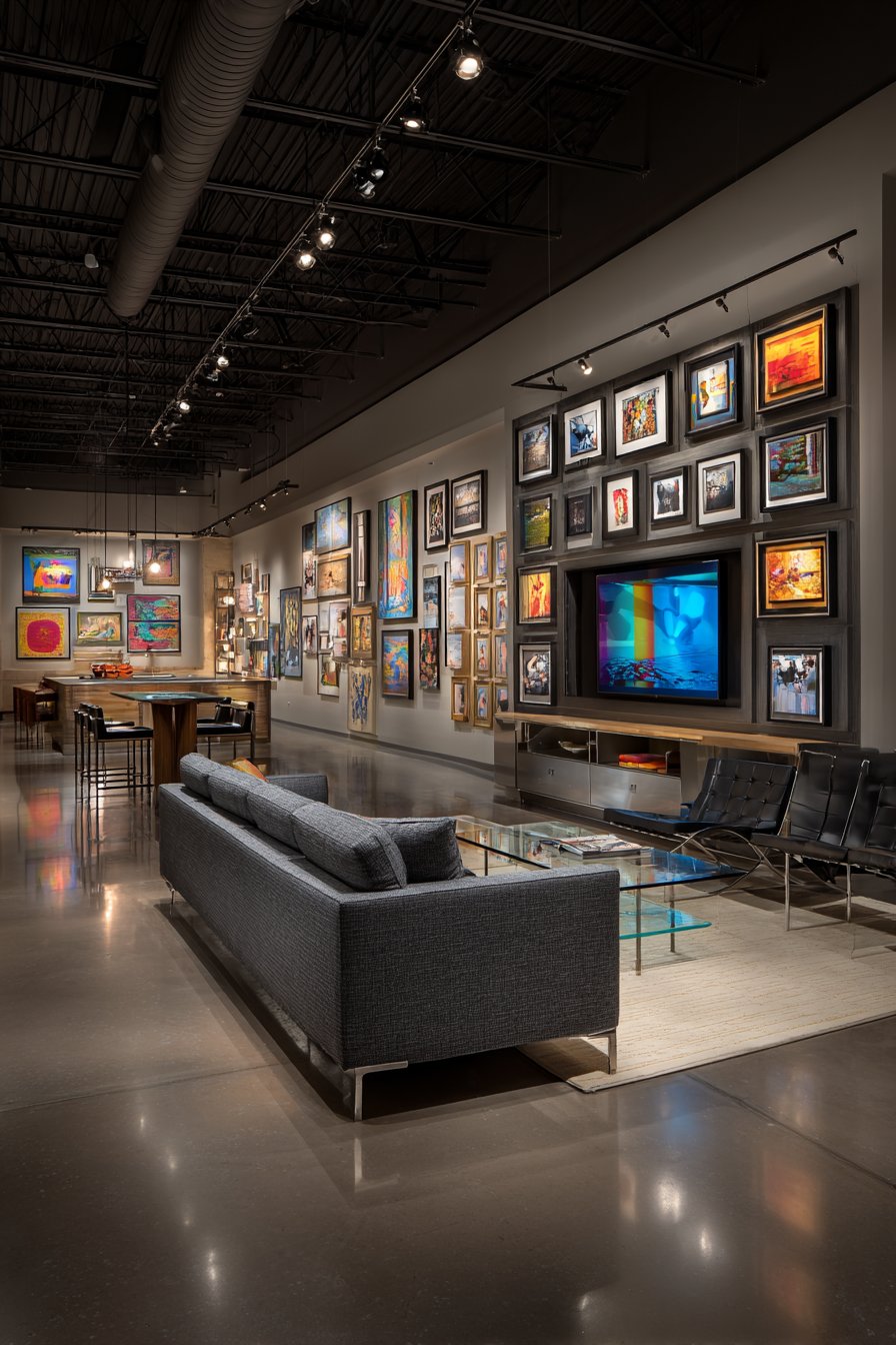 Gallery-Style Presentation with Museum Lighting