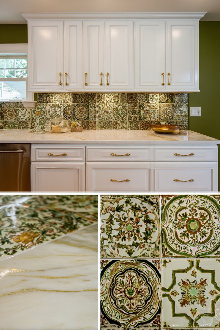 Hand-Painted Moroccan Tile Backsplash