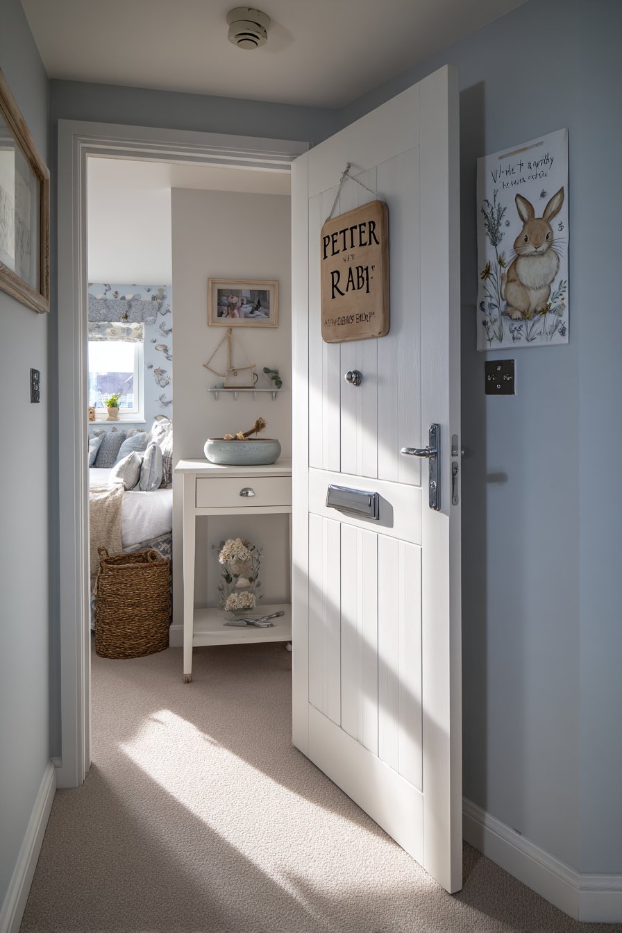 Welcoming Entrance with Hand-Painted Name Plaque