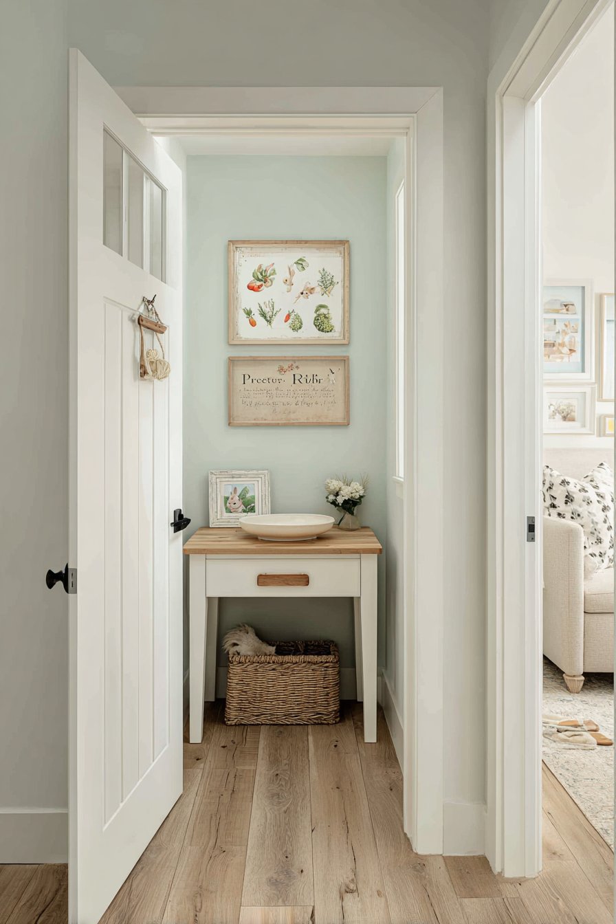 Welcoming Entrance with Hand-Painted Name Plaque