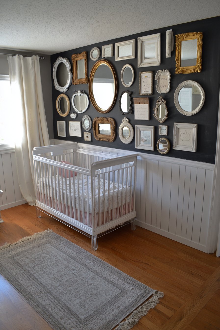 Mirror Collection with Chalkboard Wall