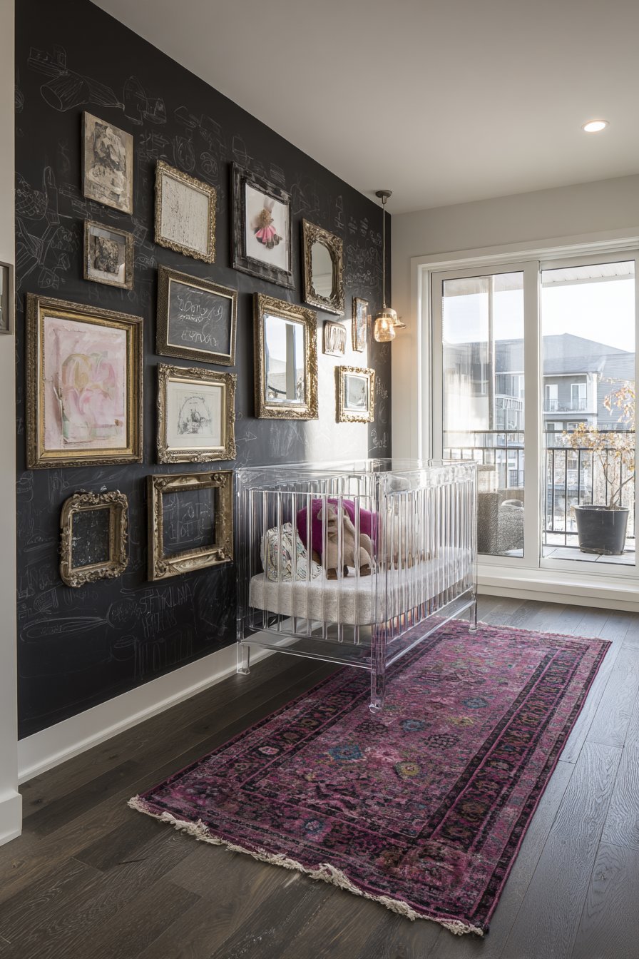 Mirror Collection with Chalkboard Wall