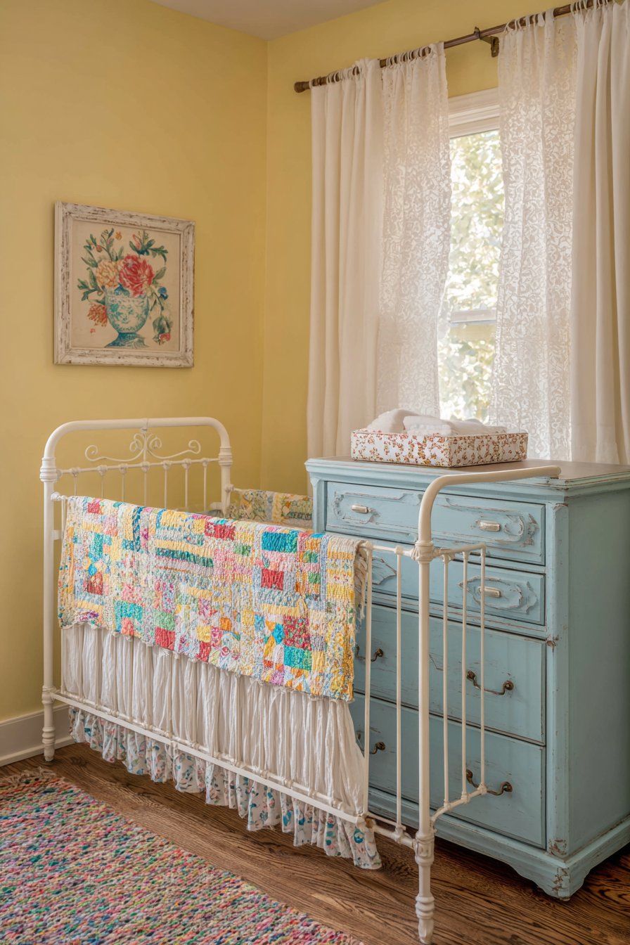 Vintage Patchwork Quilt Charm