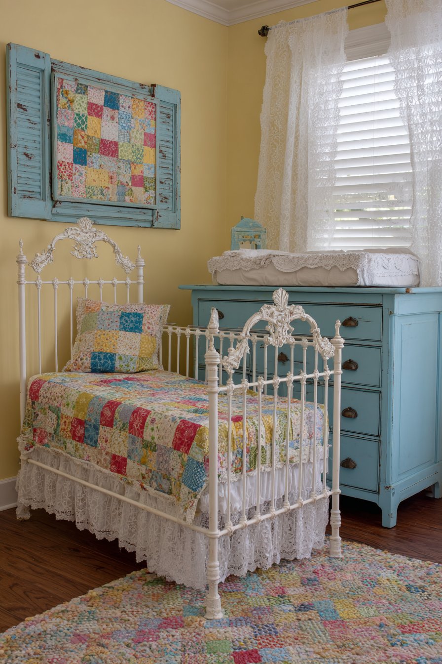 Vintage Patchwork Quilt Charm