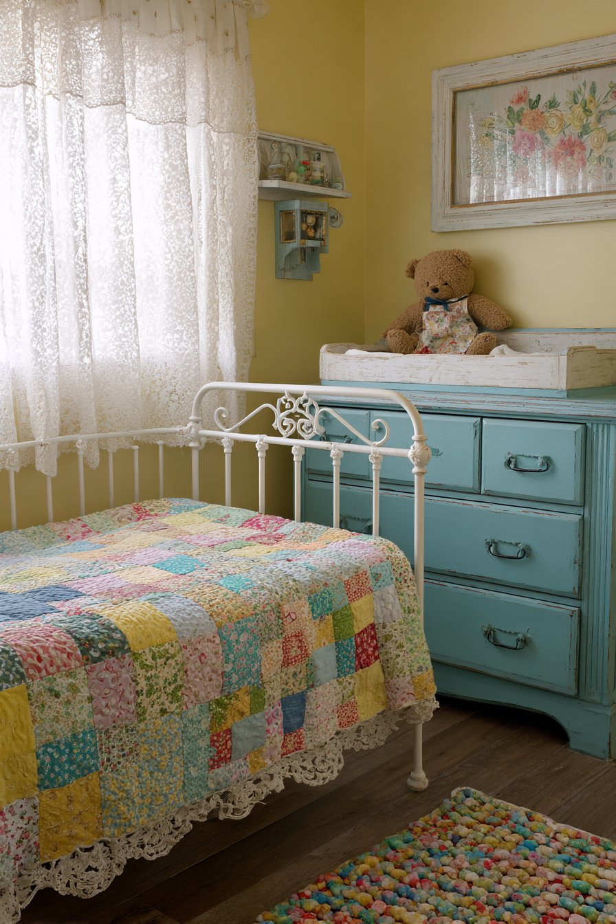 Vintage Patchwork Quilt Charm