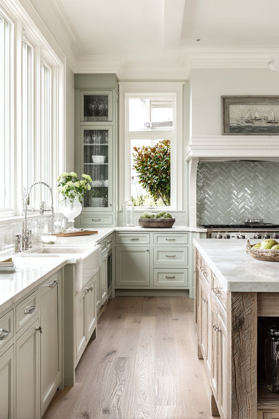 Garden View Window Wall Kitchen