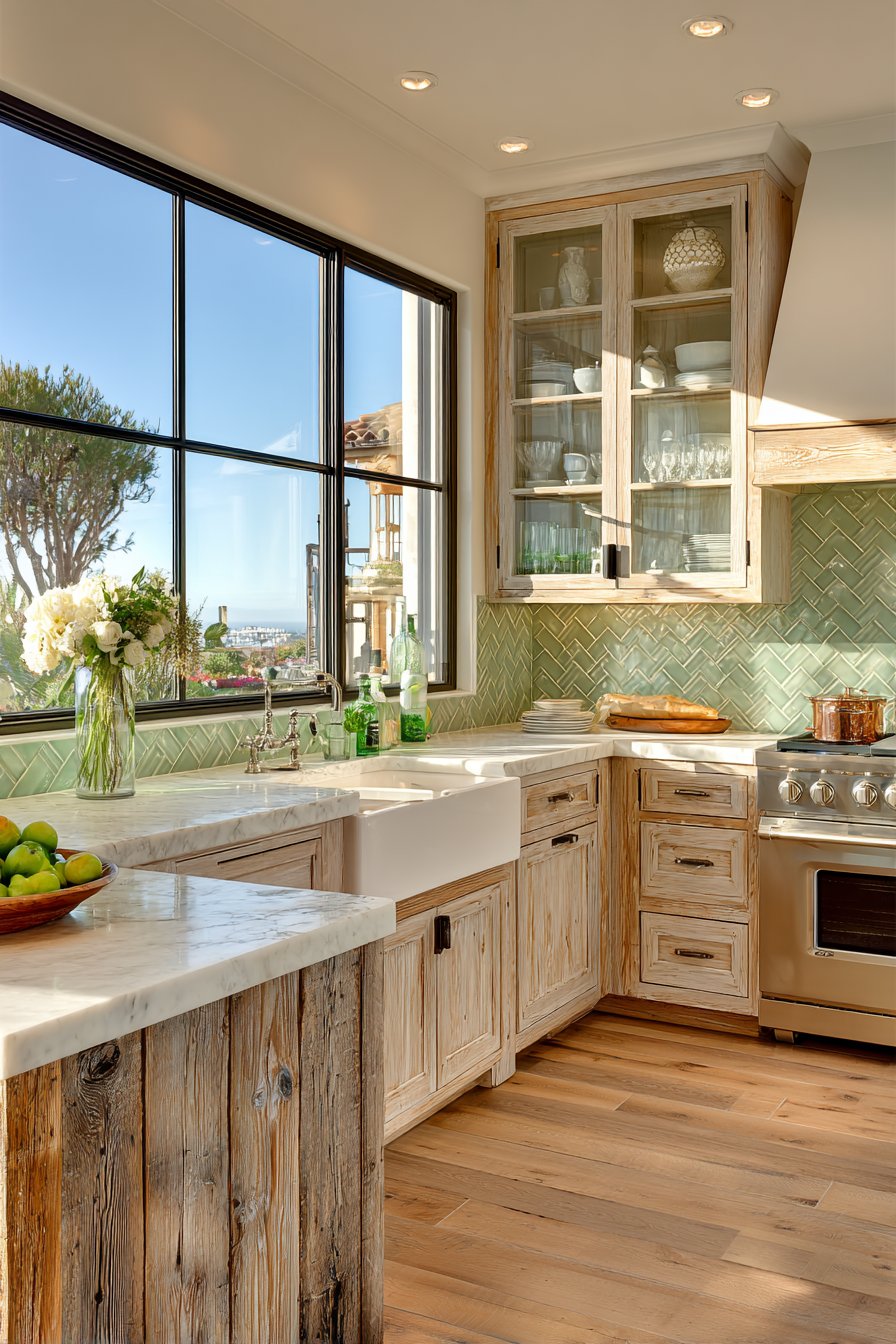 Garden View Window Wall Kitchen