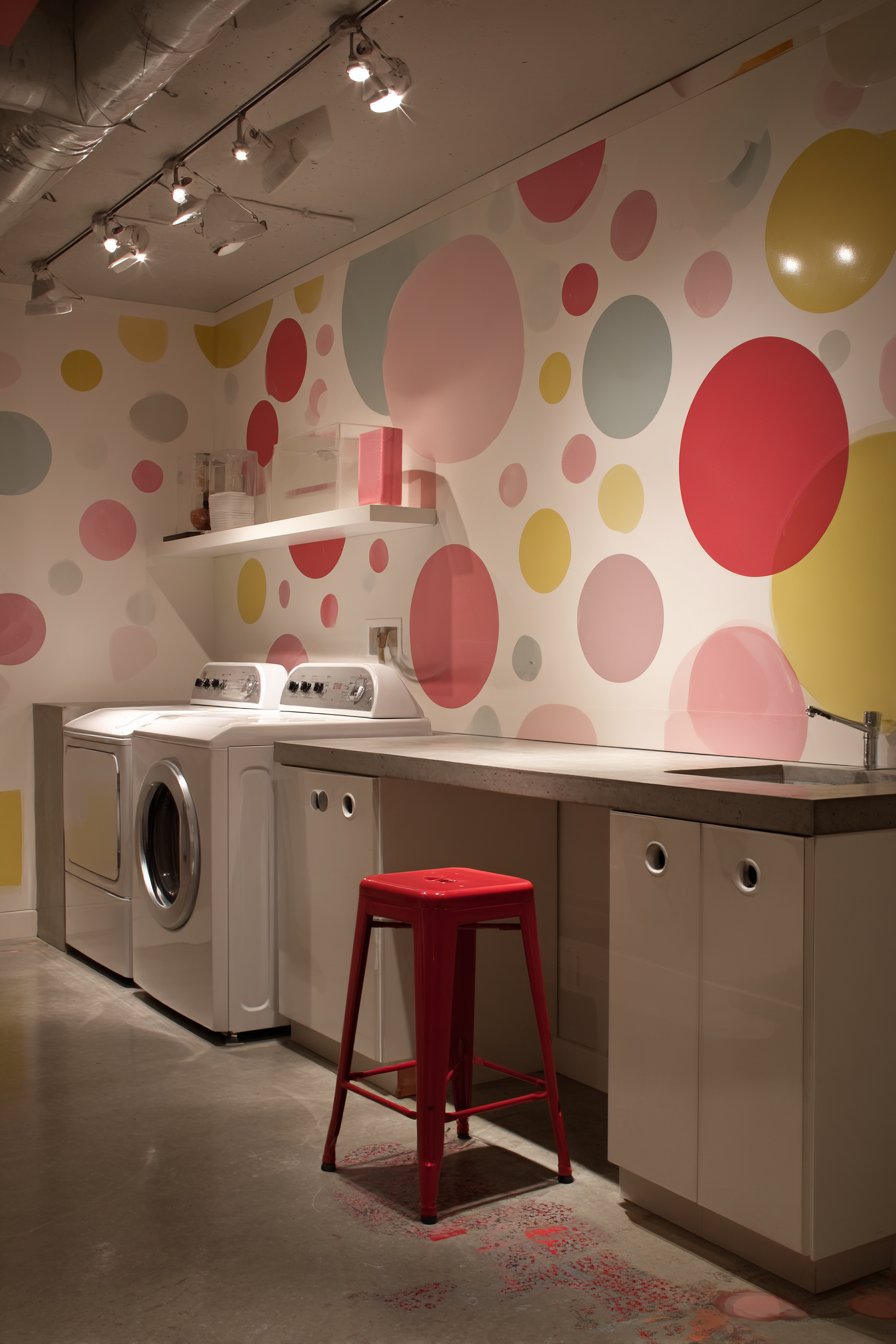 Graphic Polka Dots with Circular Motifs