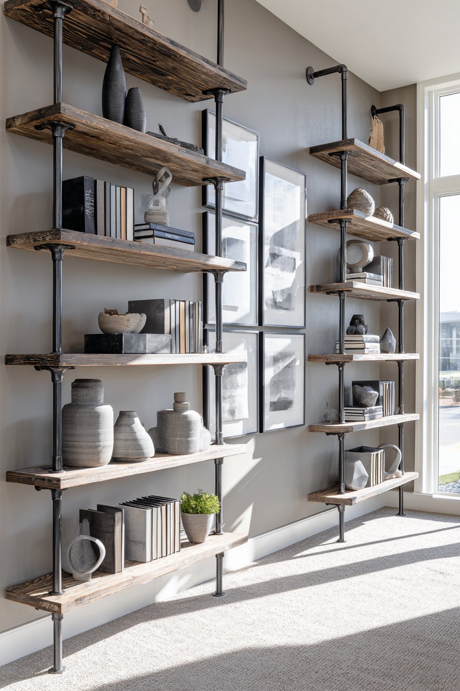  Industrial Pipe Shelving System