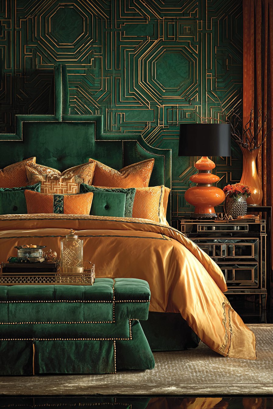 Art Deco Emerald and Gold Glamour